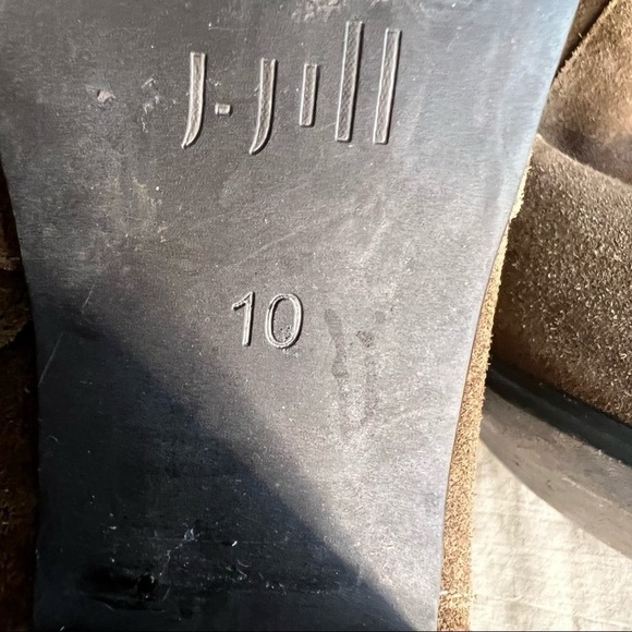 J. Jill Brown Suede Ankle Booties Block Tacked Heel Size 10 - Picture 11 of 11